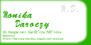 monika daroczy business card